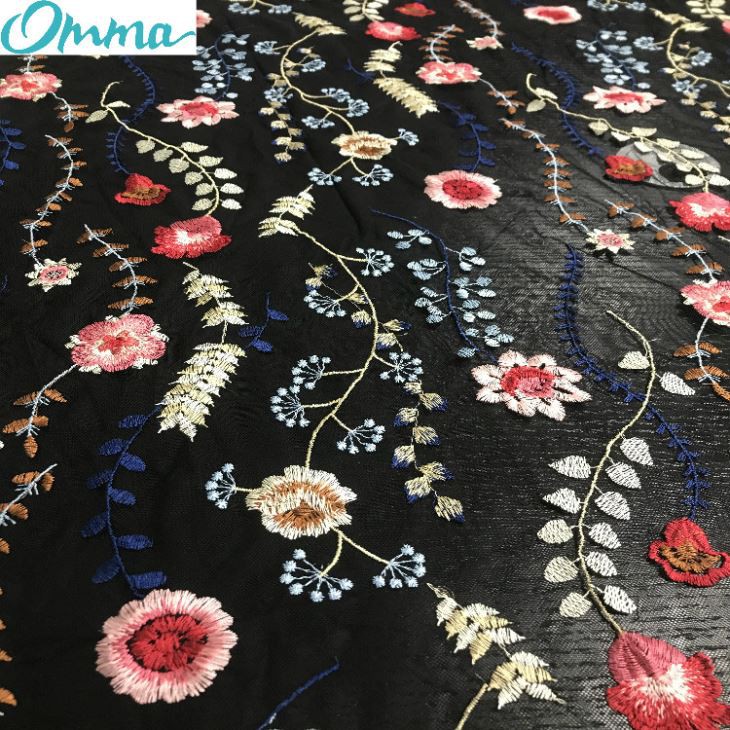 China Nylon Mesh Embroidery Solid Color Fabric Manufacturers, Suppliers