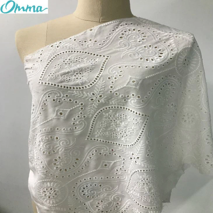 Rayon Voile Eyelet Embroidery Fabric