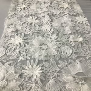 Organza 3D Embroidery Fabric